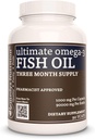 Remedys näring Ultimate Omega-3 Fish Oil | 1000 mg, 90 Softgels Dietary Supplement | 3 Month Supply | EPA, DHA, GLA, ALA och LA Fatty Acids
