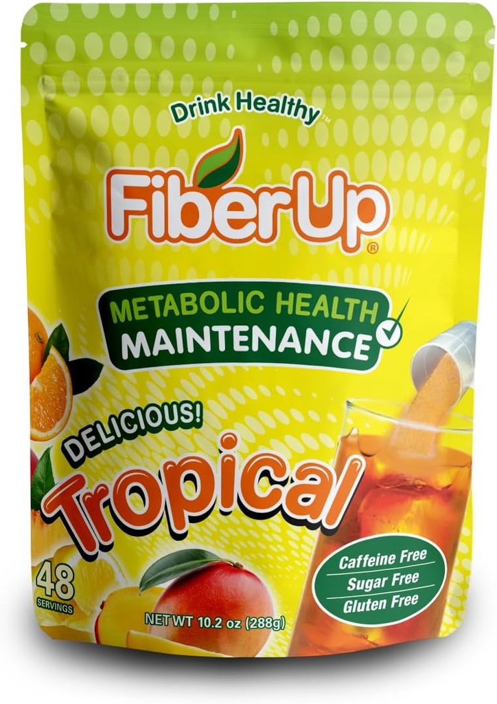 Läckra, prebiotiska lösliga fibertillskott, tropiska, 48 portioner.