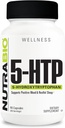 NutraBio 5-HTP Supplement, 200 mg kapslar - kan hjälpa till att stödja och främja hälsosammare och hållbar sömn, 90 vegetabiliska kapslar