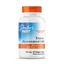 Doktorns bästa Trans-Resveratrol 100, Resveratrol med Red Wine Polyphenol (ResVinol), Non-GMO, Gluten Free, Soy Free, Vegan 60 Veggie Caps