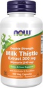 NOW Foods Supplements, Silymarin Milk Thistle Extract 300 mg med Artichoke och Dandelion, Double Strength, Supports Liver Function*, 100 Veg Capsules
