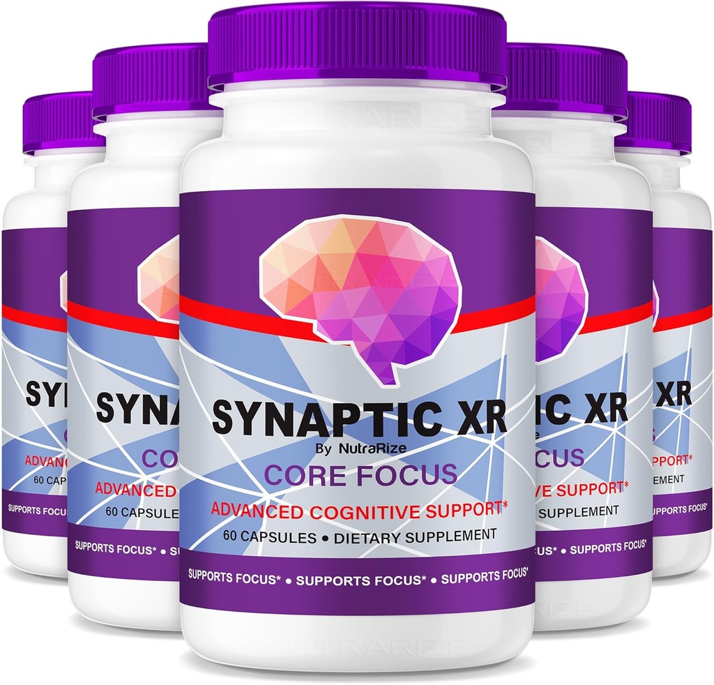 NutraRize (5 Pack) Synaptic XR - Daglig supportkapslar med en balanserad blandning för fokus, skärpa och varje dag prestanda | Easy-to-Take piller för daglig Wellness (300 kapslar)