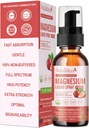 Magnesium Glycinate Liquid Spray med Citrate, Oxide & Malate, Magnesium med Hel Vitamin, L-Theanine, D3K2, B6 för hjärta, Leg Cramps, Muscles & Energy- Sugar-Free Strawberry Flavor, 2 Fl Oz