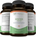 Binder Blend - Toxin Binder Supplement, Detox Capsules för en hälsosam tarm - 180 kapslar - 90 portioner - 960mg aktiverad kol & 480mg Organic Chlorella - Bloating Relief - Bentonite Clay, 3 Pack