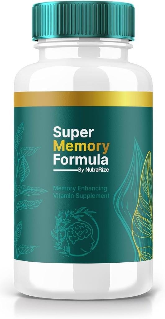 NutraRize Super Memory Formel - Daglig supportkapslar med en balanserad blandning för fokus, varning och varje dag skärpa | Bara 2 lätt att ta piller en dag (60 kapslar)