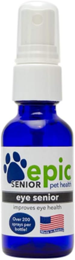 Eye Senior - All Natural Liquid Spray Supplement för äldre husdjur - Sluta åldringsprocessen - Bättre syn - Mist Over Eyes och Sätt i mat och vatten (1 oz)