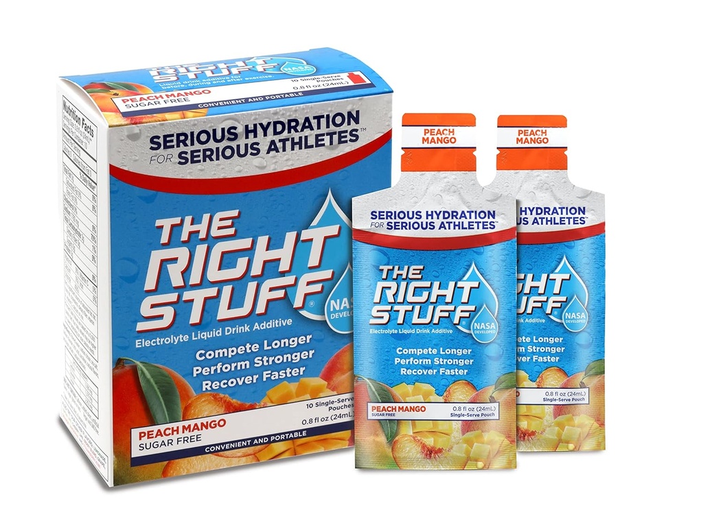 Rätt saker elektrolytdryck koncentrat - 10 Pouch Box - Peach Mango
