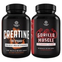 Bundle of Tri Fase Creatine Pills 5g och Extra Strength Test Booster för män - Muscle Mass Gainer och Muscle Recovery Creatine HCL Pyruvate - Natural Energy Supplement med Horny Goat Weed