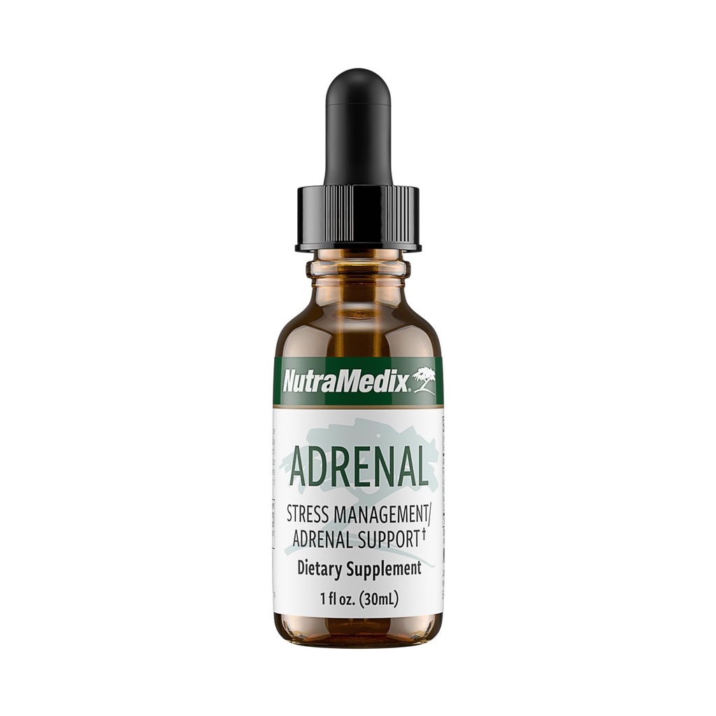 NutraMedix Adrenal Fatigue Supplement - Astragalus, Schisandra, Rhodiola och Ginseng Extract för energistöd, Stamina och Stress - Vegan Adaptogen Blend (1oz / 30ml)