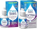 TheraTears Dry Eye Therapy Eye Drops för torra ögon, 1,0 Fl Oz & Extra Dry Eye Therapy Lubricating Eye Drops för torra ögon, 0,5 fl oz Bottle, 2 Count (Pack av 1)