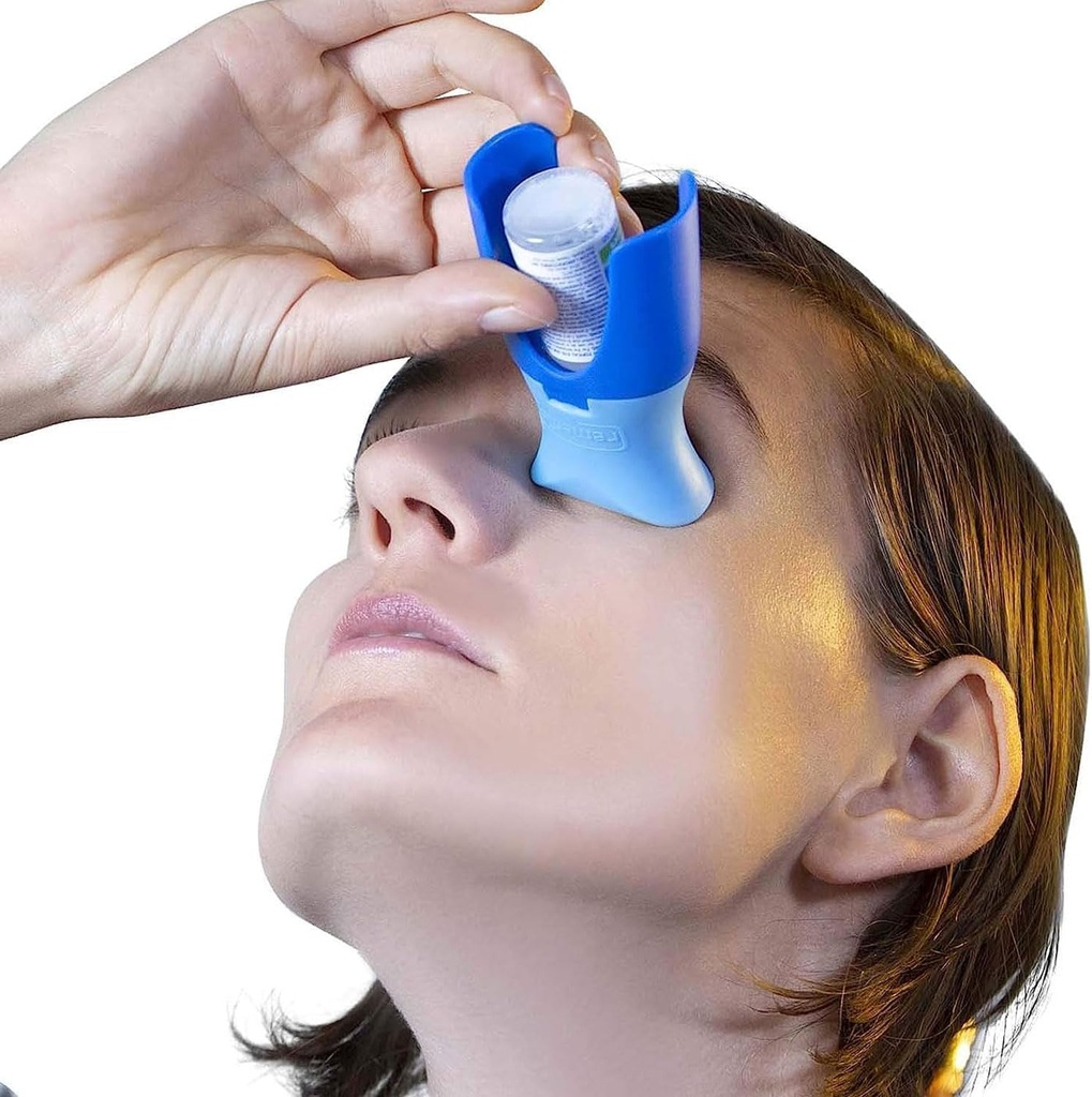 Läkemedel Eye Drop Helper med silikonadapter - Noggrann, One-Handed Eye Drop Guide för seniorer och vårdgivare