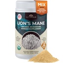 Naturealm Lion's Mane Mushroom Powder - Organic Brain Support för Focus Memory Mental Clarity - Non GMO Cognitive Function - 60 portioner