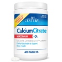 21st Century Vitamins Calcium Citrate Plus D3 Maximala tabletter, 400 greve