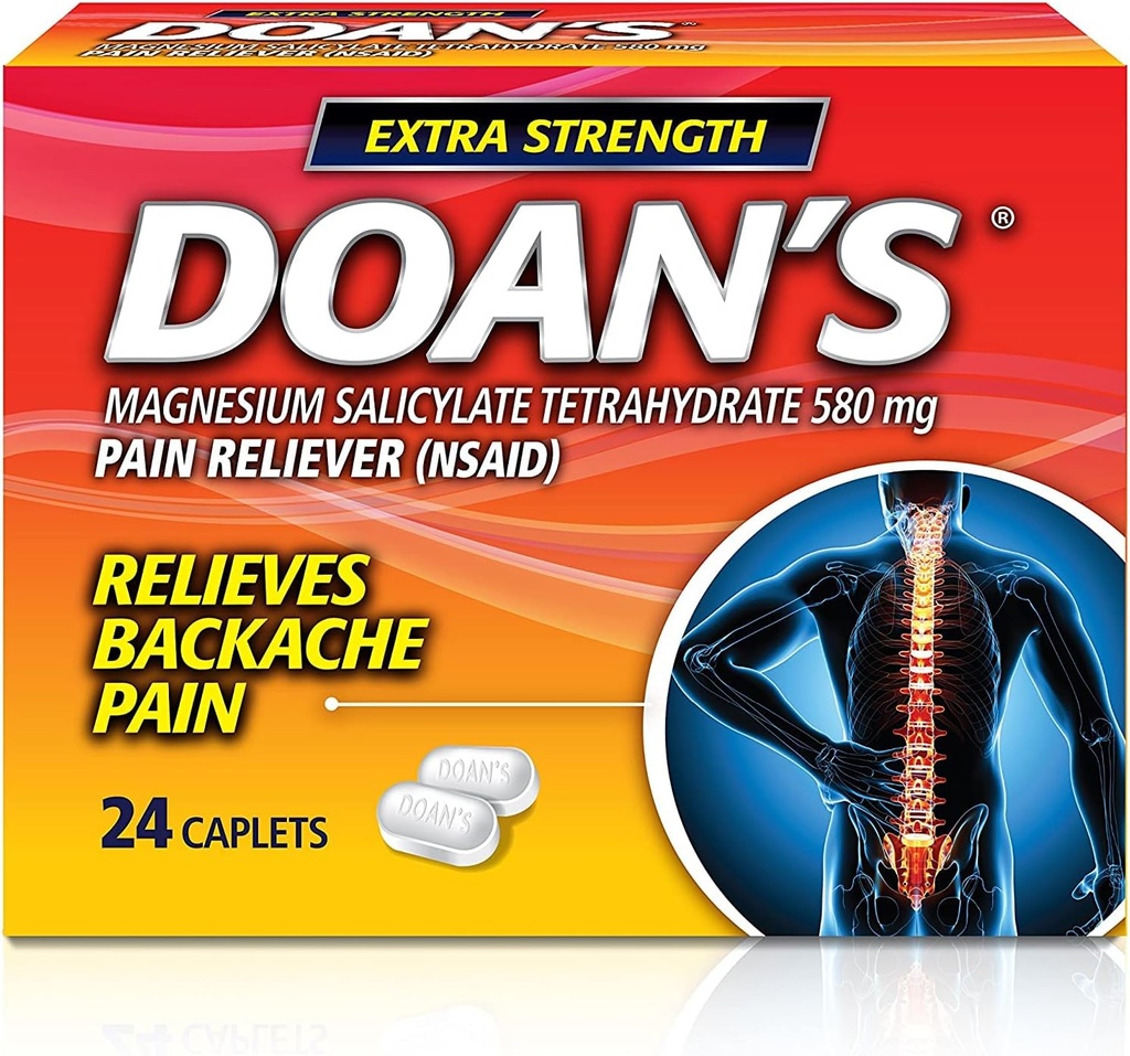Doans extra styrka Caplets, 24 greve