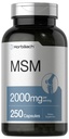 Horbäach MSM Supplement Capsules | 2000mg | 250 greve | Non-GMO och Gluten Free Formula | Methylsulfonylmetan