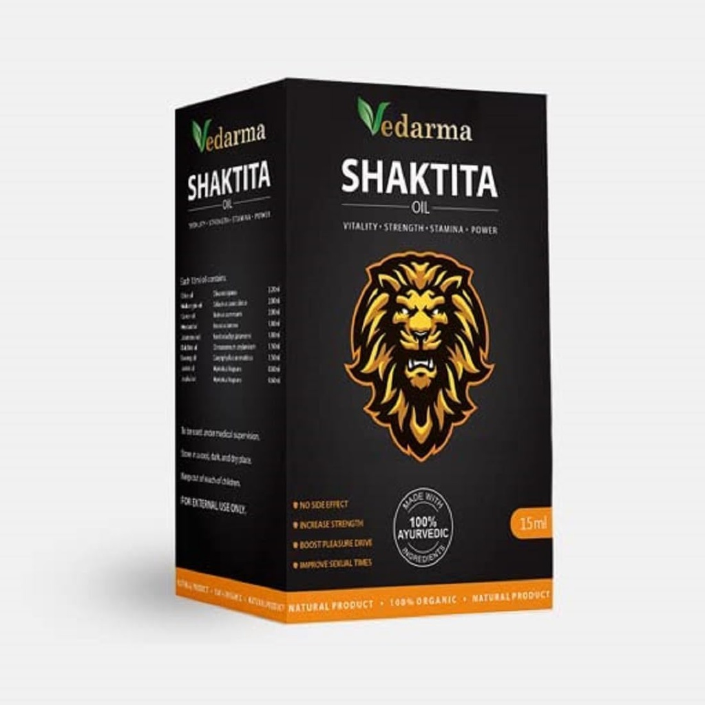 Shaktita Oil för styrka och Stamina Booster Oil för Män - 15 ml