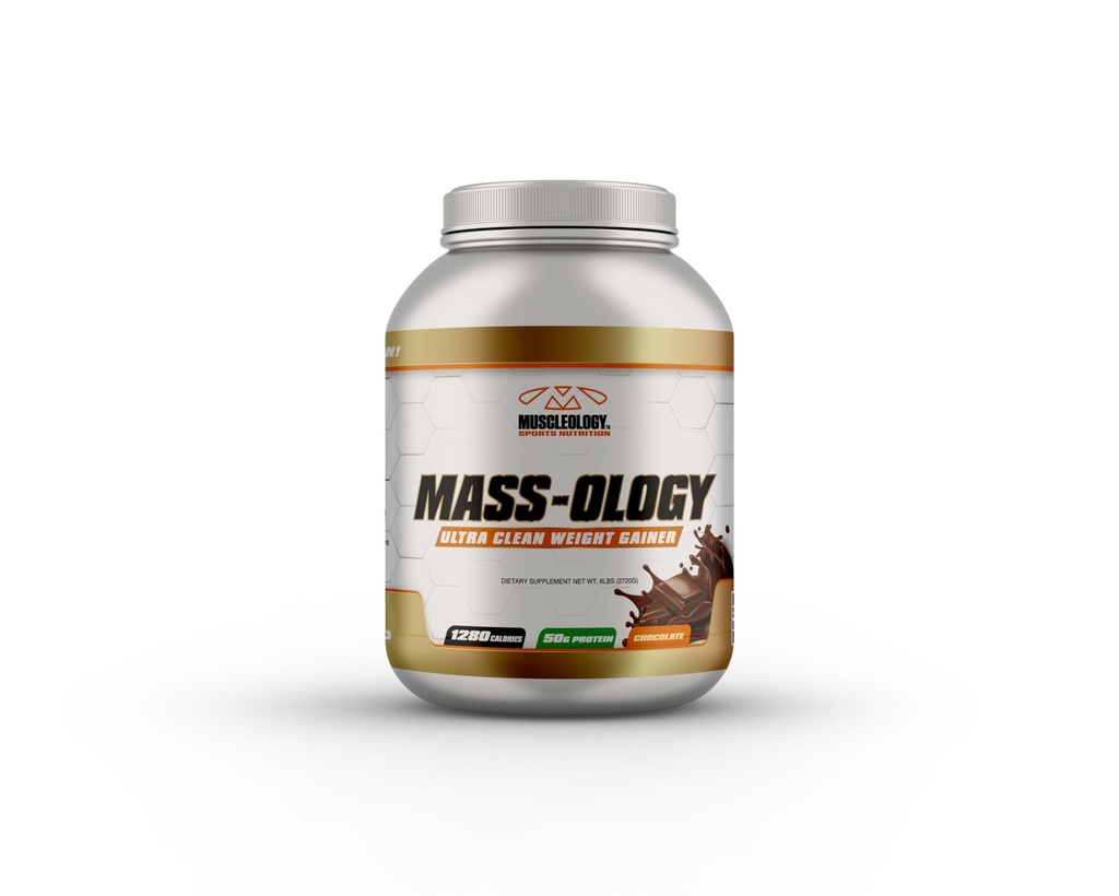 MUSCLEOLOGY Weight Gainer | Whey Protein Powder | Muscle Builder för Män & Kvinnor | Choklad, 6 lbs
