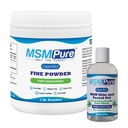 KALA HEALTH MSMPure MSM Fine Powder 1lb och MSM Gel med organisk Aloe 8oz Bundle