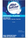 Alka-Seltzer Effervescent Tablets Original Flavor, Fast Multi-Symptom Relief från Headache och Body Ache, Dissolvable Effervescent Fizzy Tablets, Pain Relief Dispenser Pack, 116 Ct