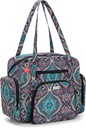 LoDrid Lärare Tote Bag med Padded Bottom, Lärare Utility Bag för arbete, Stora kvinnor arbetar Tote Bag med Zip-Top stängning