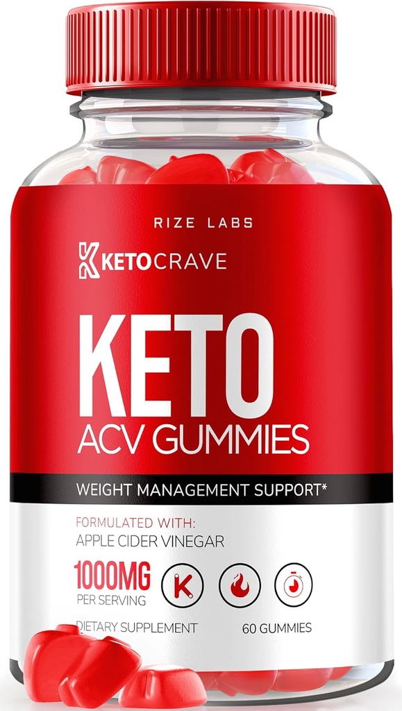 Rize labs Keto Crave Keto ACV Gummies för avancerad viktminskning, maximal styrka tillägg, Gomitas Reviews (60 Gummies)