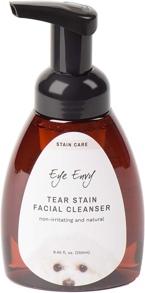 Eye Envy Tear Stain Facial Cleanser för hundar och katter. tvättar bort Crusty Eye Debris, Eye Boogers, Eye Discharge. Tearless Foaming Formel Behandlar orsaken till färgning. All-Natural. 8.45 fl. oz.