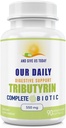 Våra dagliga Vites Tributyrin Digestive Heath Probiotics | Komplett Butyrate Supplement | 550 Mg Delayed-Release Softgels | Immune Support | 90 Servings | Vegan Formel