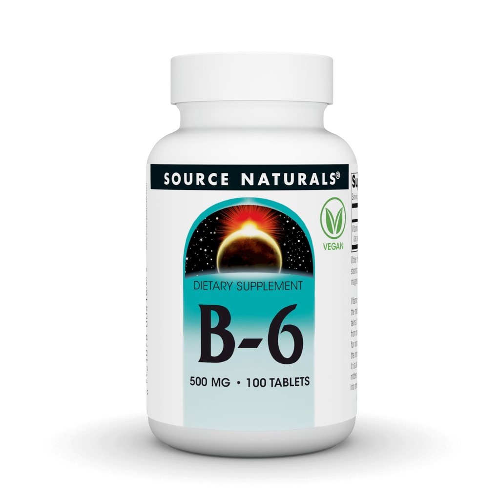 Källa Naturals Vitamin B-6, Immune System Support* -500 mg, 100 tabletter