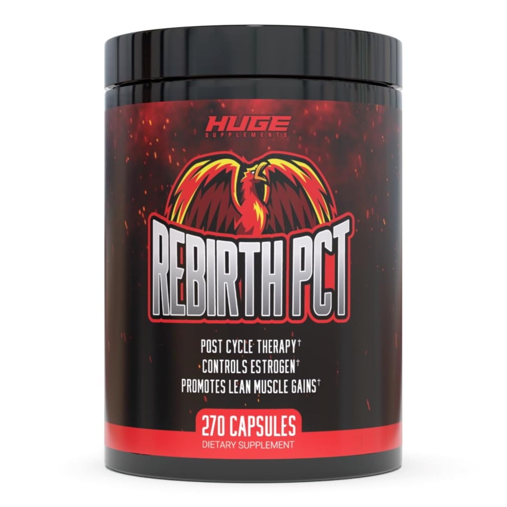Återfödelse PCT Supplement för män, de flesta staplade och kompletta Post Cycle Therapy Formel - Science-Backed Ingredients & Optimal Dosages, Supercharge Recovery & Maintain Gains från din cykel (270 kapslar)