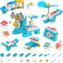 WhalesBot A1 kodningsleksak för barn, bygg Block Robot, kul STEM Leksak med Magnetic Controller och Sensor Blocks, Screen-Free Coding med 3 guideböcker för barn 3-6