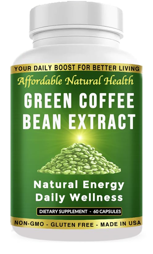 Heaven's Gate Green Coffee Bean Extract, 100% Pure Green Coffee Bean Capsules, 50% Chlorogenic Acid, 10 000 mg, 60 kapslar, 2 månaders leverans, icke-GMO och Gluten Free, traditionell Herbal Supplement