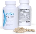 Thrive Good Deep Sleep - Sleep Supplement med kalciumkarbonat, vitamin B6, Magnesium - Sleep Aid Formel med Melatonin, L-Tryptophan, 5-HTP, Inositol, Natural Plant Extracts - 60 Veggie Capsules