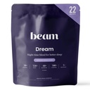 Beam Dream Sleep Powder, L-Theanine, Apigenin, Reishi och Magnesium, Tredje part testade Natural Sleep Aid & Sleep Supplement för djup sömn, avkoppling och återhämtning, naturligt sömnstöd, 22 portioner
