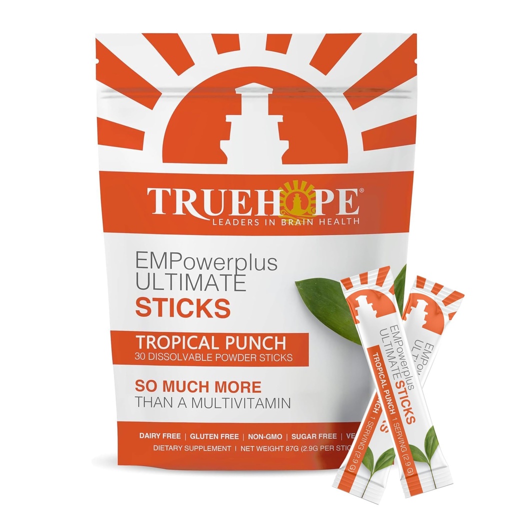 Truehope Multivitamin Nootropic Pouches med Inositol - Once-Per-Day EMPowerplus Ultimate Sticks - 30 Count (Tropiska)