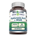 Fantastiska formler Hyaluronic Acid & MSM Supplement | 1000 Mg Per Serving | Capsules | Icke-GMO | Gluten Free | Made in USA (1 Pack, 60 Count)