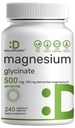 Magnesium Glycinate 500mg, 240 Veggie Capsules | 100% Chelated for Easy Absorption | Essential Mineral Supplement för muskel, sömn och hjärthälsa *