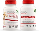 Full Life Reuma-Art X Styrka och Echinacea Capsules - Gemensamt Support Supplement - Echinacea Purpurea Extract - Kosher, Gluten-Free - 90 Veggie kapslar