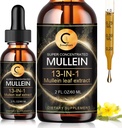 Mullein droppar för Lung, Mullein Leaf Extract, Super Concentrated Mullein Liquid Tincture, Vegan, Non-GMO, 2 FL OZ