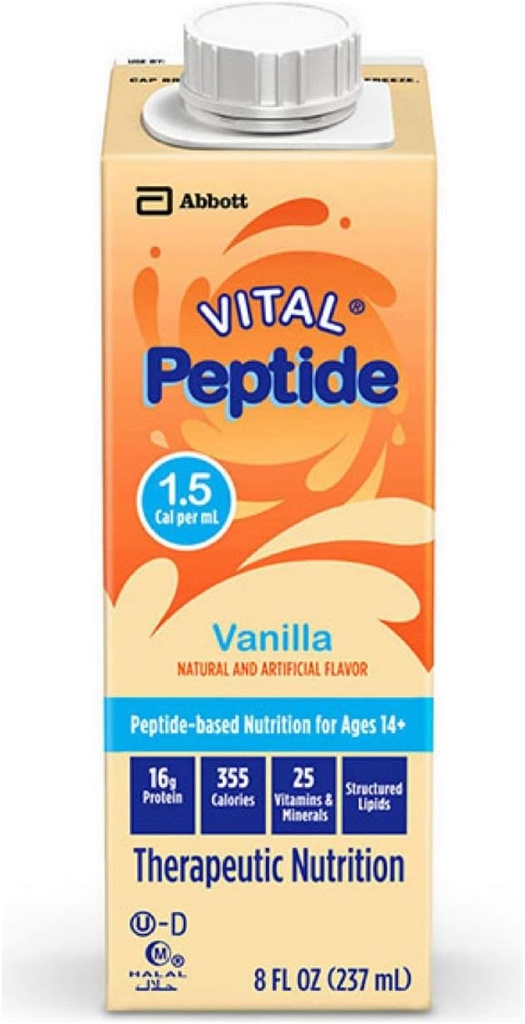 1.5 Cal, 24 greve, komplett, balanserad näringsformel för ålder 14 + med GI-villkor, med 16g protein och prebiotika, för oral eller Tube Feeding, Vanilla, 8-fl-oz Carton