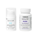 Skinuva® Scar (0,5 oz) & Bruise (14 kapslar) - Avancerad silikonkräm formulerad med tillväxtfaktorer och homeopatisk Bruise Remedy formulerad med Arnica, Bromelain & Zink