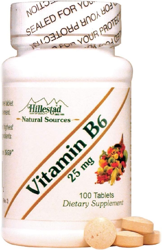 Dialyvite Hillestad Pharmaceuticals - Vitamin B6 25 mg - 100 tabletter