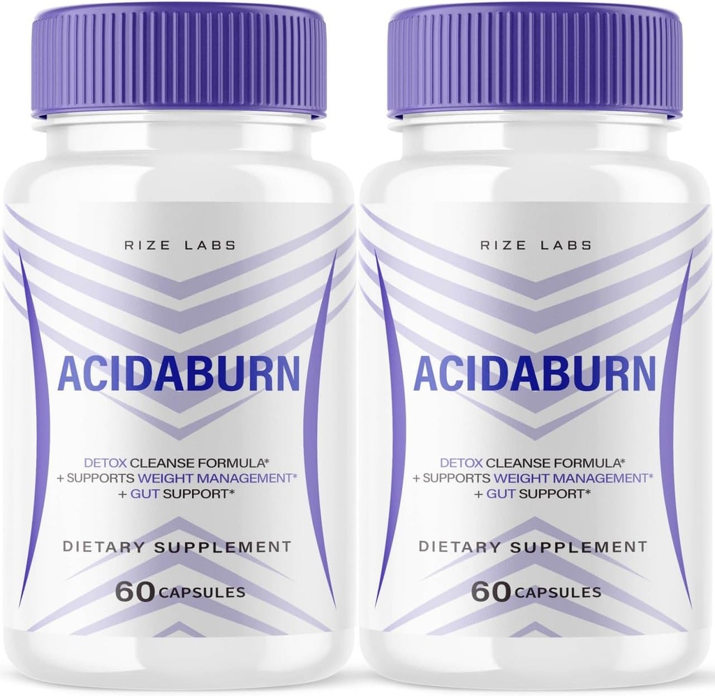 (2 Pack) Acidaburn Capsules, Acidaburn Advanced Pill for Healthy Weight Loss, Acidaburn Active Lifestyle för ett bättre liv, Acidaburn Maximum Strength Formula, Acidaburn Reviews (120 kapslar)
