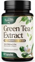 Grönt te extrakt kapslar 1000mg med 45% EGCG & 98% polyfenoler för hjärtsupport med antioxidanter - 3X Absorption Grönt te piller tillskott för naturlig energi, nötkoffein - 60 kapslar