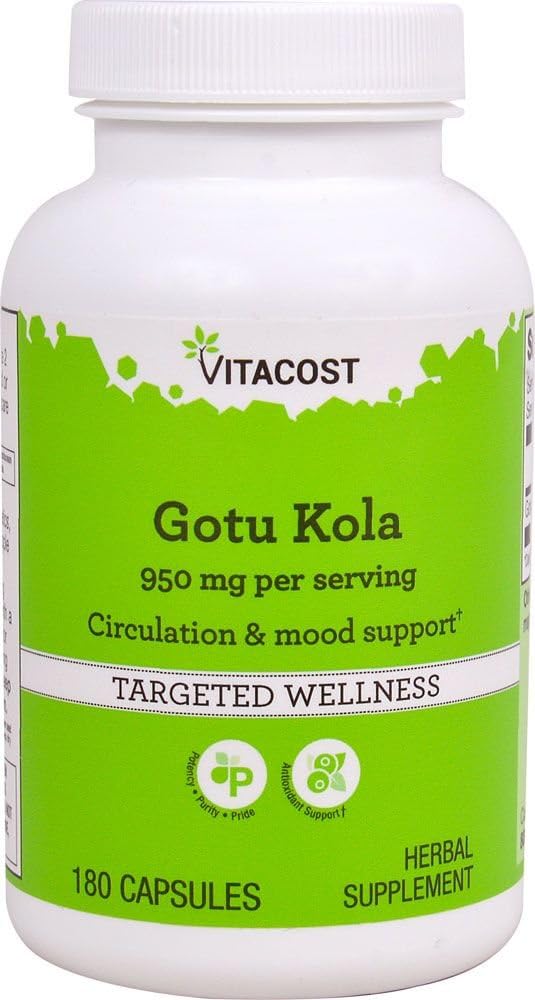 Vitakost Gotu Kola - 950 mg per portion - 180 kapslar