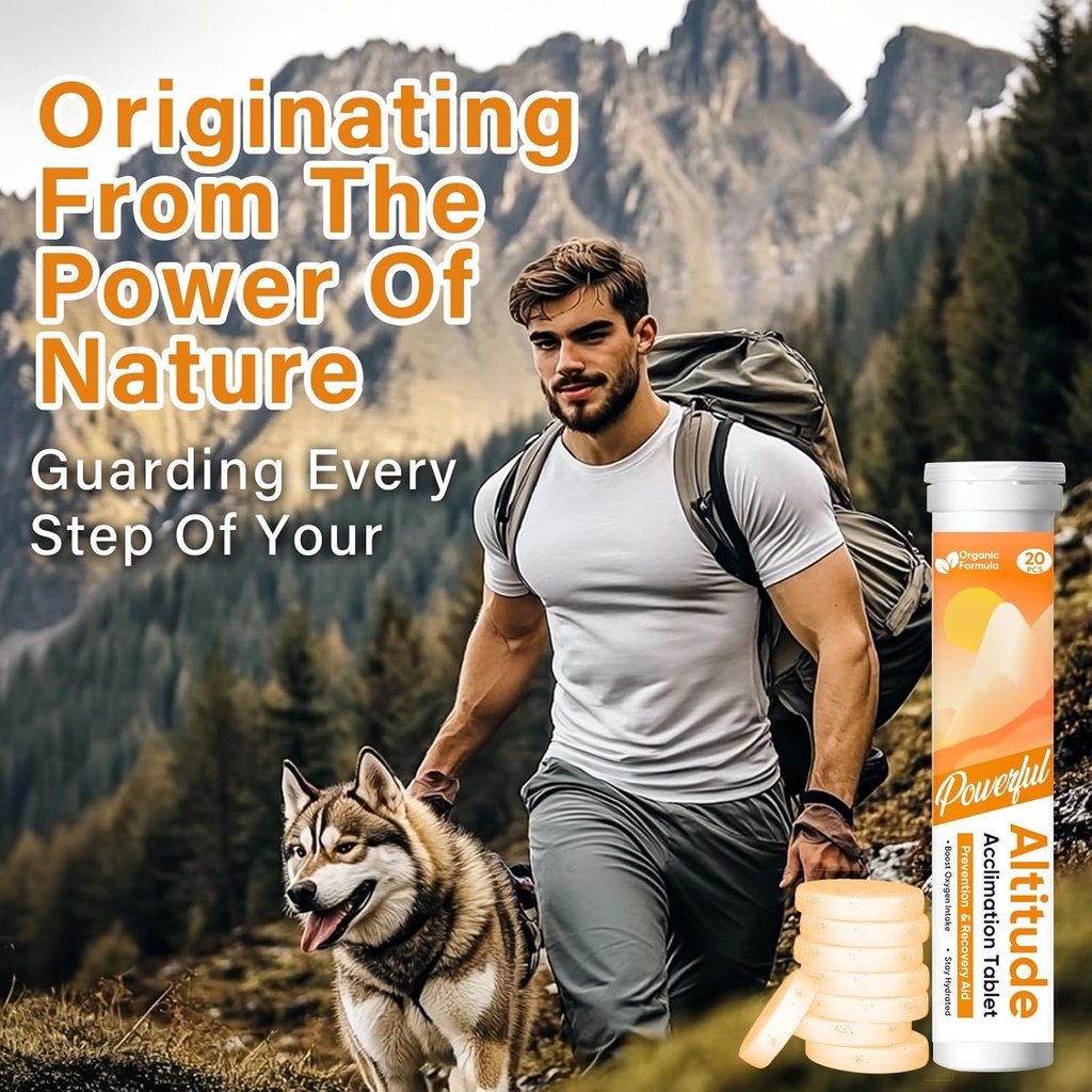TOMENGBEIAABBCC Altitude Sickness Prevention Tablets, Rapid High Altitude Ḳickness Treatment, Effective Altitude Formula Fights Ḳymptom för Acclimation to Ski, Hike och Mountain