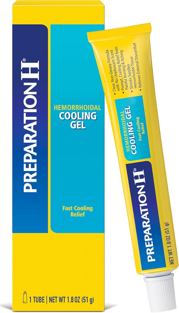 Förberedelse H Hemorrhoid Cooling Gel med Aloe för snabb obehag lättnad - 1,8 Oz Tube