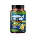 Byggd av Nature Omega 3 Fish Oil Soft Gels - 2400 mg Fish Oil, 1440 mg Omega 3, 864 mg EPA, 576 mg DHA - Extra Strength Brain & Heart Health Support Supplement - 120 Softgels