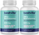 Ultra Benfotiamine 600 mg per kapsel (120 vegetariska kapslar) (60x2) No Stearates - No Silicon Dioxide - Vegan - Non GMO - Gluten Free - Maximal styrka Benfotiamine