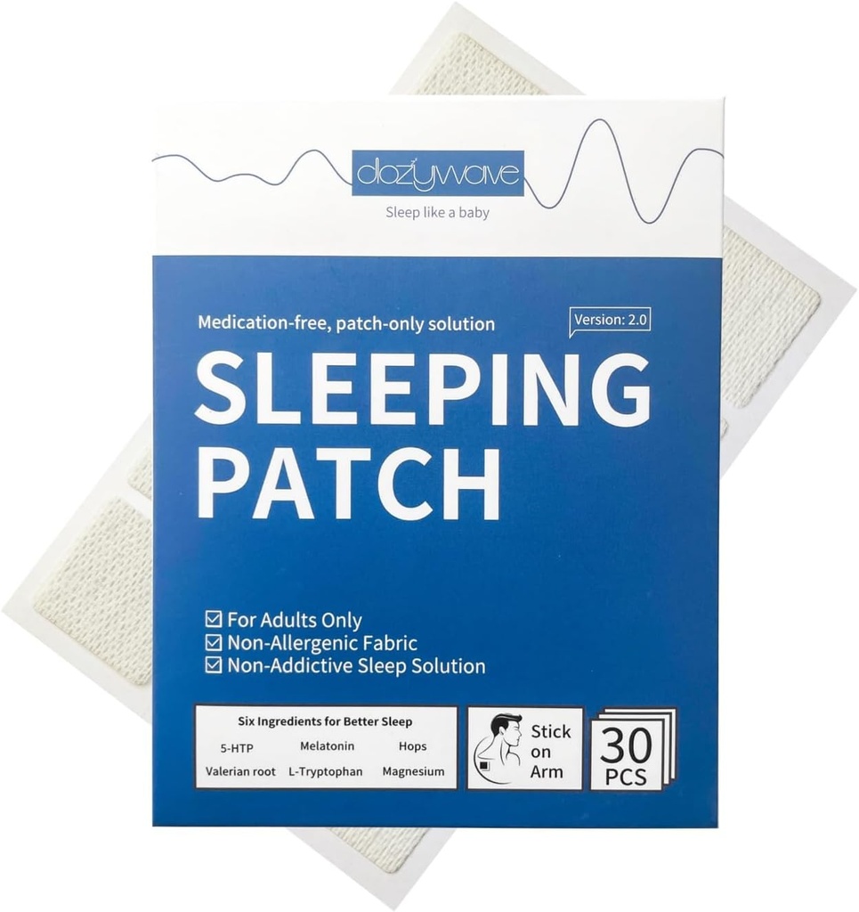 Sleep Patches (30 Patches) med melatonin sömnhjälpmedel för vuxna