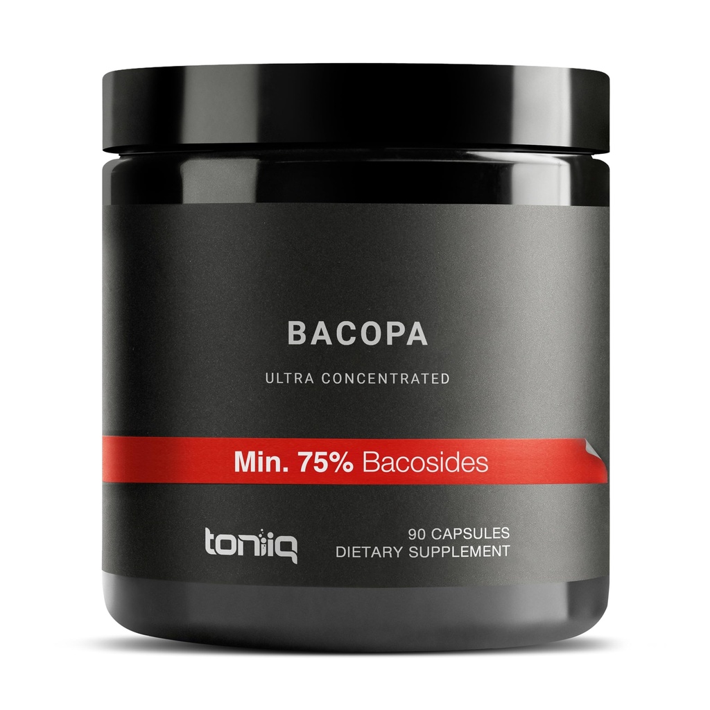 Bacopa - Ultra High Potency 45:1 Extract med 75% Bacosides - Mycket koncentrerad - Tredjeparts Lab Testad - 90 kapslar